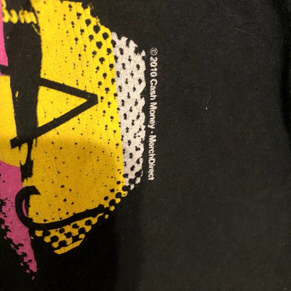 Nicki Minaj womens small graphic print tee shirt short sleeve black yellow pink - Picture 3 of 6